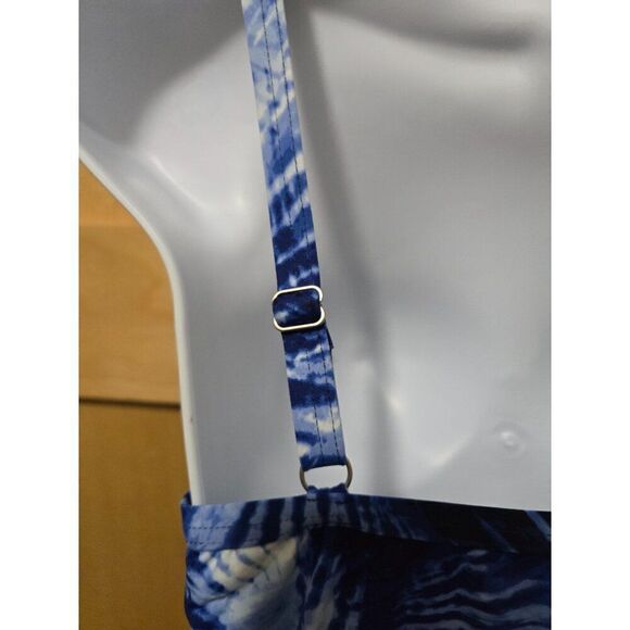 Lands End Womens Swim Tank Top Blue Tie-Dye Adjustable Straps Nylon/Spandex Sz 4 - Picture 4 of 5